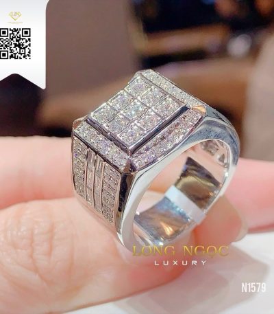 Nhẫn Nam Kim Cương N1579 Kim Cương Giá Tốt