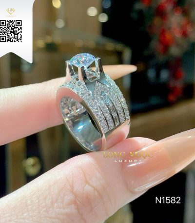Nhẫn Nam Kim Cương N1582 Kim Cương Giá Tốt