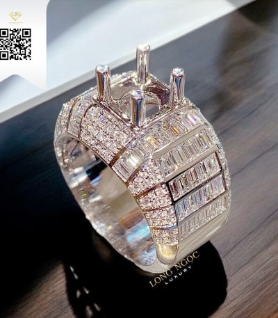 Nhẫn Nam Kim Cương N1660 Kim Cương Giá Tốt
