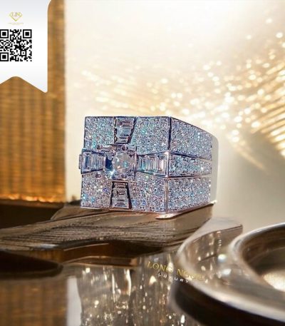 Nhẫn Nam Kim Cương N1686 Kim Cương Giá Tốt