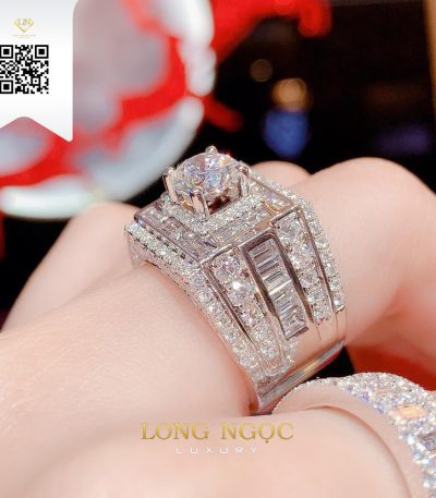 Nhẫn Nam Kim Cương N2686 Kim Cương Giá Tốt