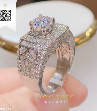 Nhẫn Nam Kim Cương N3501 Kim Cương Giá Tốt