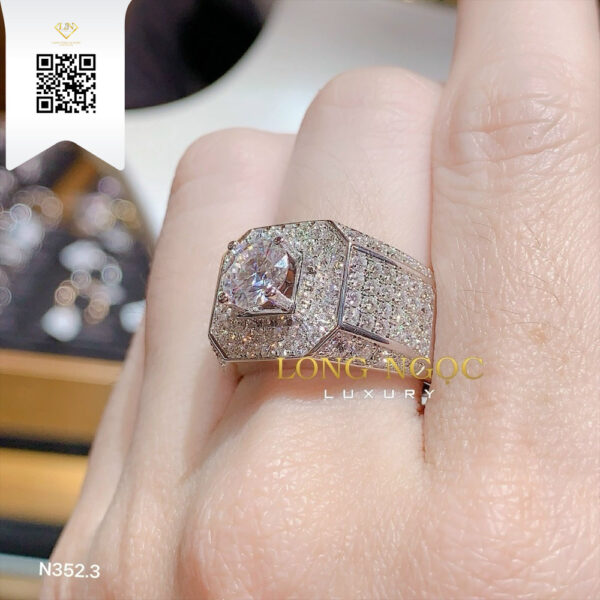 Nhẫn Nam Kim Cương N3523 Dương Trần Daimond