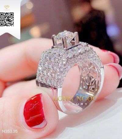 Nhẫn Nam Kim Cương N35335 Kim Cương Giá Tốt