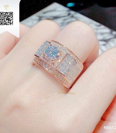 Nhẫn Nam Kim Cương N5512 Kim Cương Giá Tốt