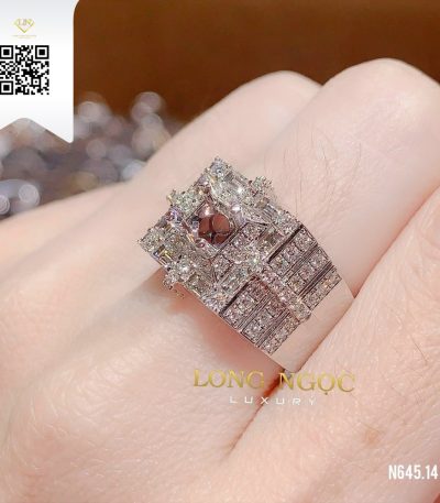 Nhẫn Nam Kim Cương N64514 Kim Cương Giá Tốt