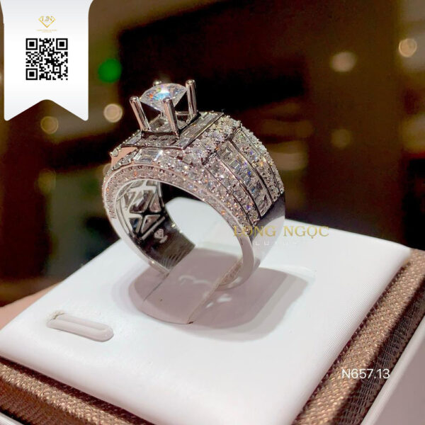 Nhẫn Nam Kim Cương N65713 Dương Trần Daimond