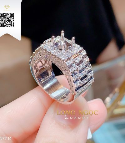 Nhẫn Nam Kim Cương N7714 Kim Cương Giá Tốt