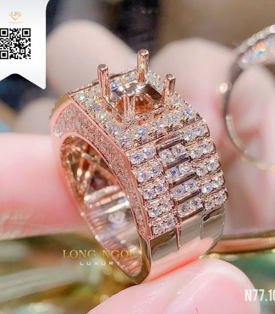 Nhẫn Nam Kim Cương N7716 Kim Cương Giá Tốt