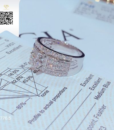 Nhẫn Nam Kim Cương N7765 Kim Cương Giá Tốt