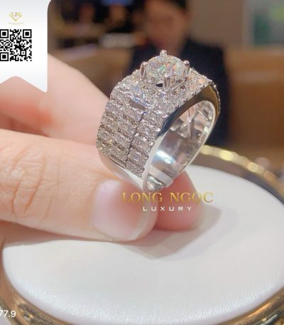 Nhẫn Nam Kim Cương N779 Kim Cương Giá Tốt