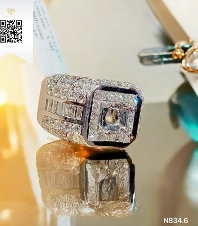 Nhẫn Nam Kim Cương N8346 Kim Cương Giá Tốt