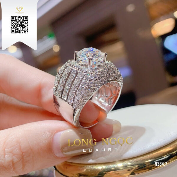 Nhẫn Nam Kim Cương N8347 Dương Trần Daimond