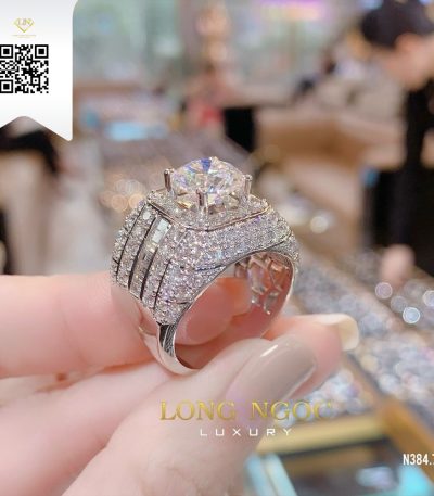 Nhẫn Nam Kim Cương N8347 Kim Cương Giá Tốt
