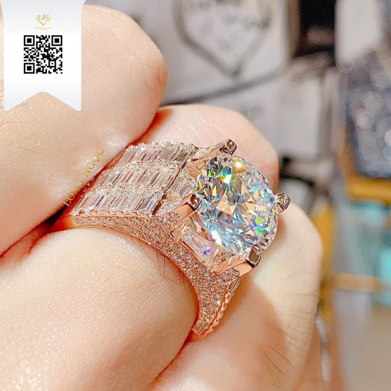 Nhẫn Nam Kim Cương N8385 Kim Cương Giá Tốt