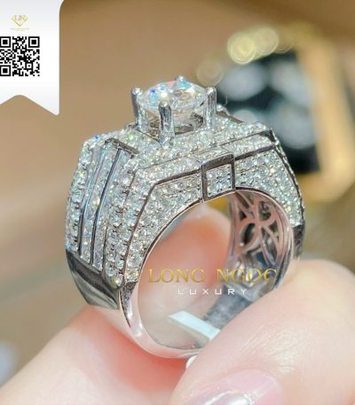 Nhẫn Nam Kim Cương N8661 Kim Cương Giá Tốt