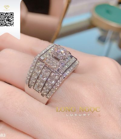 Nhẫn Nam Kim Cương N883 Kim Cương Giá Tốt