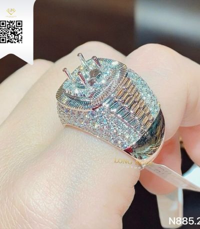 Nhẫn Nam Kim Cương N8852 Kim Cương Giá Tốt