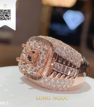 Nhẫn Nam Kim Cương N8853 Kim Cương Giá Tốt