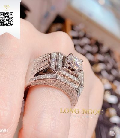Nhẫn Nam Kim Cương N951 Kim Cương Giá Tốt