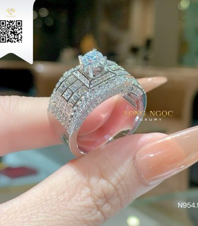Nhẫn Nam Kim Cương N9545 Kim Cương Giá Tốt