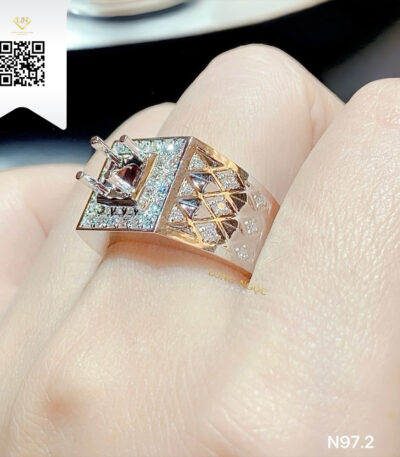 Nhẫn Nam Kim Cương N972 Kim Cương Giá Tốt