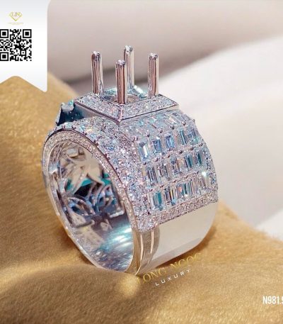 Nhẫn Nam Kim Cương N9819 Kim Cương Giá Tốt