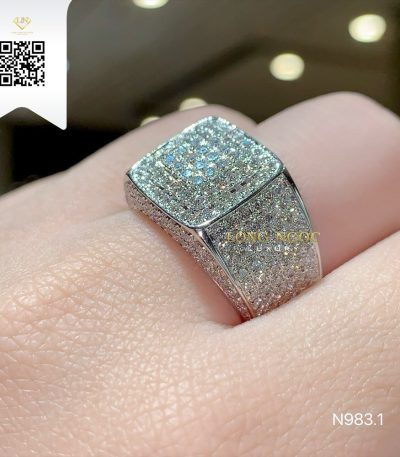 Nhẫn Nam Kim Cương N9831 Kim Cương Giá Tốt