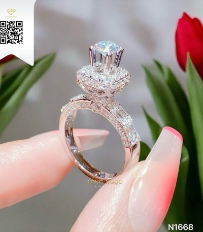 Nhẫn Nữ Kim Cương N1668 Kim Cương Giá Tốt