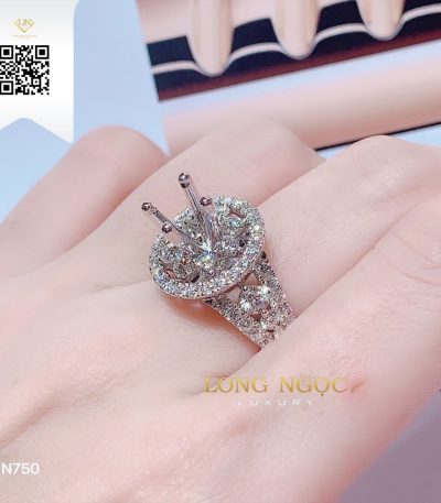 Nhẫn Nữ Kim Cương N750 Kim Cương Giá Tốt