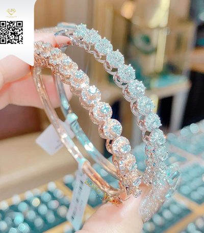 Vòng Tay Kim Cương V1198 Kim Cương Giá Tốt