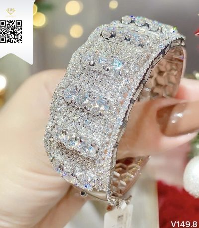 Vòng Tay Kim Cương V1498 Kim Cương Giá Tốt