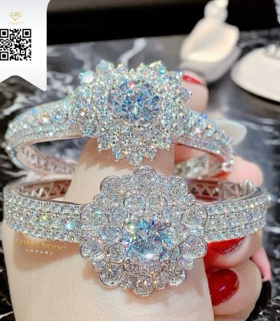Vòng Tay Kim Cương V2151 Kim Cương Giá Tốt
