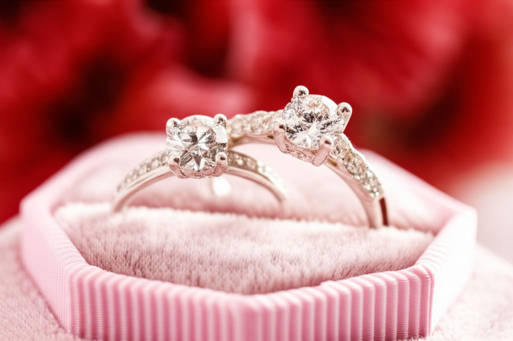 Bí quyết giữ gìn nhẫn cưới luôn sáng bóng với bảo quản nhẫn cưới 1 Chiếc nhẫn cưới kim cương lấp lánh, biểu tượng cho tình yêu vĩnh cửu.